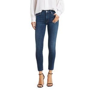 MOTHER HIGH RISE LOOKER ANKLE FRAY
